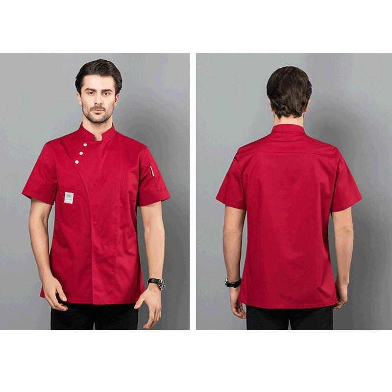 Мужская и женская кухонная рабочая одежда для ресторана, шеф-повара, униформа шеф-повара, разноцветная рубашка, куртка шеф-повара, футболка