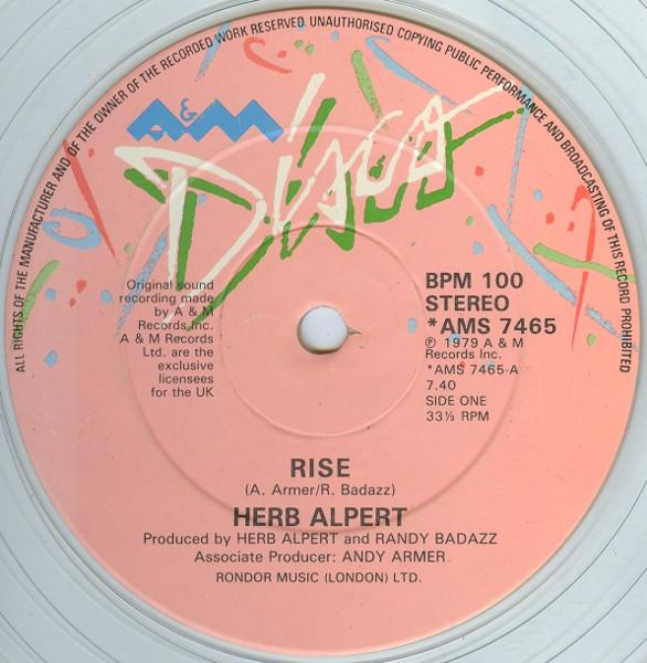 12-дюймовая пластинка HERB ALPERT Rise AMS7465 AM Records 1979 UK Танцевальная Электроника Б/у