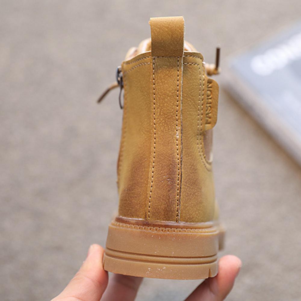 Children's Boots Girls' Shoes Baby Short Boots Leather Boots Boys' Fleece Boots