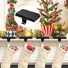 2pcs Rectangular Christmas Stocking Hanger Non-Slip Fireplace Hook Gift Bag