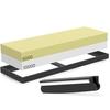 Double-sided Sharpening Whetstone Set for Kitchen Knives, Medium Sharpening Stone with Fixed Angle Holder, #5000/#10000 for Home Use, Perfect for Fini
