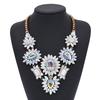 Fashion Exaggerated Short Full Diamond Flower Alloy Necklace