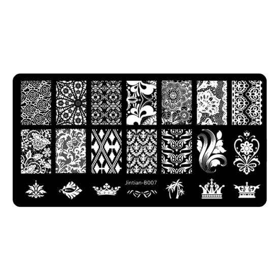 Нежная пластина для штамповки ногтей, различные стили, изготовление мини-арта для ногтей