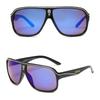Unisex UV400 Matte Black Oversized Square Retro Frame with Box Aviator Sunglasses Beads