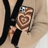 Чехол для телефона 'Сердечный Круг' Силикон PC+TPU Для Для iPhone  11 12 13 14 15 16 Plus Pro Max Чехол
