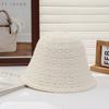 Trendy Outdoor Warm Knitted Hat Korean Edition Solid Color Pot Hat Winter Outdoor Face Small Plain Water Bucket Hat