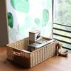 Nordic Style Rattan Weave Desktop Storage Basket for Living Room Coffee Table