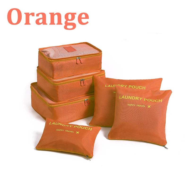 6 шт. Набор дорожных сумок для хранения, набор для упаковки чемоданов, чехлы для хранения, портативный органайзер для багажа, складной органайзер для одежды и обуви