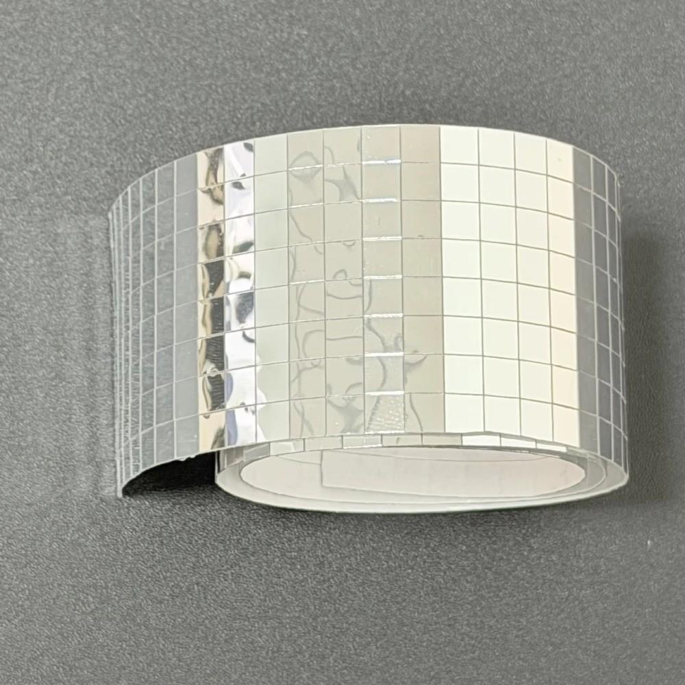 Reflective Mirror Surface Self Adhesive Mosaic Stickers 4x100cm Glass Tile Strip Home Decoration