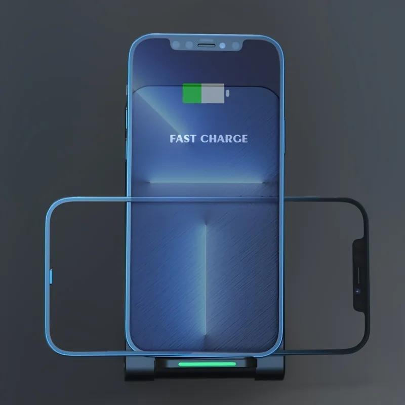 Беспроводная зарядная станция для iPhone 15 14 13 12 11 Pro Max, подставка для телефона, быстрое зарядное устройство для Samsung Xiaomi, складное
