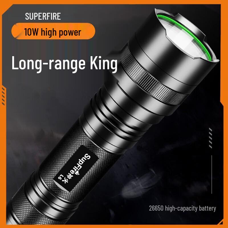 SUPERFIRE L6 Ультраяркий перезаряжаемый светодиодный фонарик