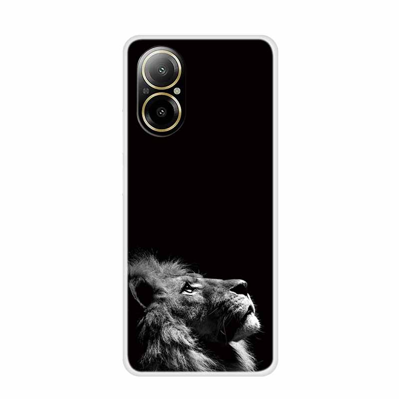 Мягкий чехол для Realme C67 с рисунком животных, роскошная силиконовая крышка для телефона Realme C 67, защитный прозрачный корпус, прозрачные чехлы