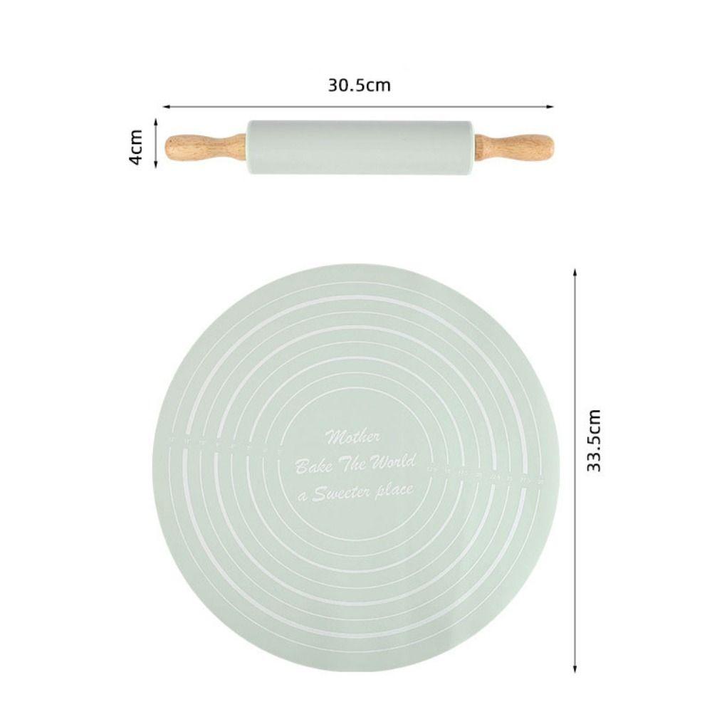 2 шт./набор силиконовых ковриков для теста со скалкой и весами, набор домашних скалок для муки