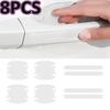 8 шт. Невидимая прозрачная противоударная наклейка для защиты ручек дверей автомобиля от царапин