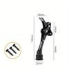 Adjustable Pedals Door Stopper Heavy Duty Mute Zinc Alloy Door Stops with Non-Slip Rubber Tip Hidden Wall Protector