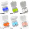 2PCS Multicolor Ear Plugs Soft Silicone Noise Reduction Earplugs Sound Insulation Earmuffs  Unisex