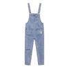 Summer Women Korean Fashion Lovely Chrysanthemum Causal Suspenders Women Jeans Denim Overalls Pants For Women Ninth Jeans