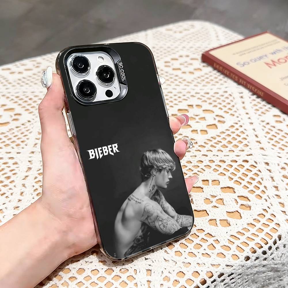 S-Swag Ju-стин Б-Бибер Чехол для телефона для iPhone 17,16,15,14,13,12,11 Plus,Pro Max,XS,Цветной серебристый чехол для телефона