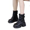 Hot Sale Belt Buckle Modern Boots Slip-on Winter 2024 Fashion Ladies Shoes High Quality Round Toe Solid Women's Boots