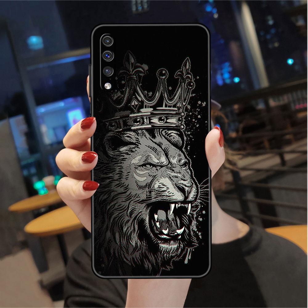 Чехол для Samsung Galaxy A50 A70 A30 A20s A20e A10 A40 A10s A10e M52 M51 M31 M30s M21, черный чехол для телефона Лев Волк