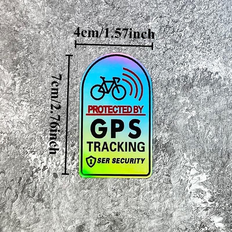 Светоотражающая лазерная наклейка GPS-слежения, водостойкая виниловая наклейка-предупреждение о безопасности для верхней трубы рамы шоссейного велосипеда