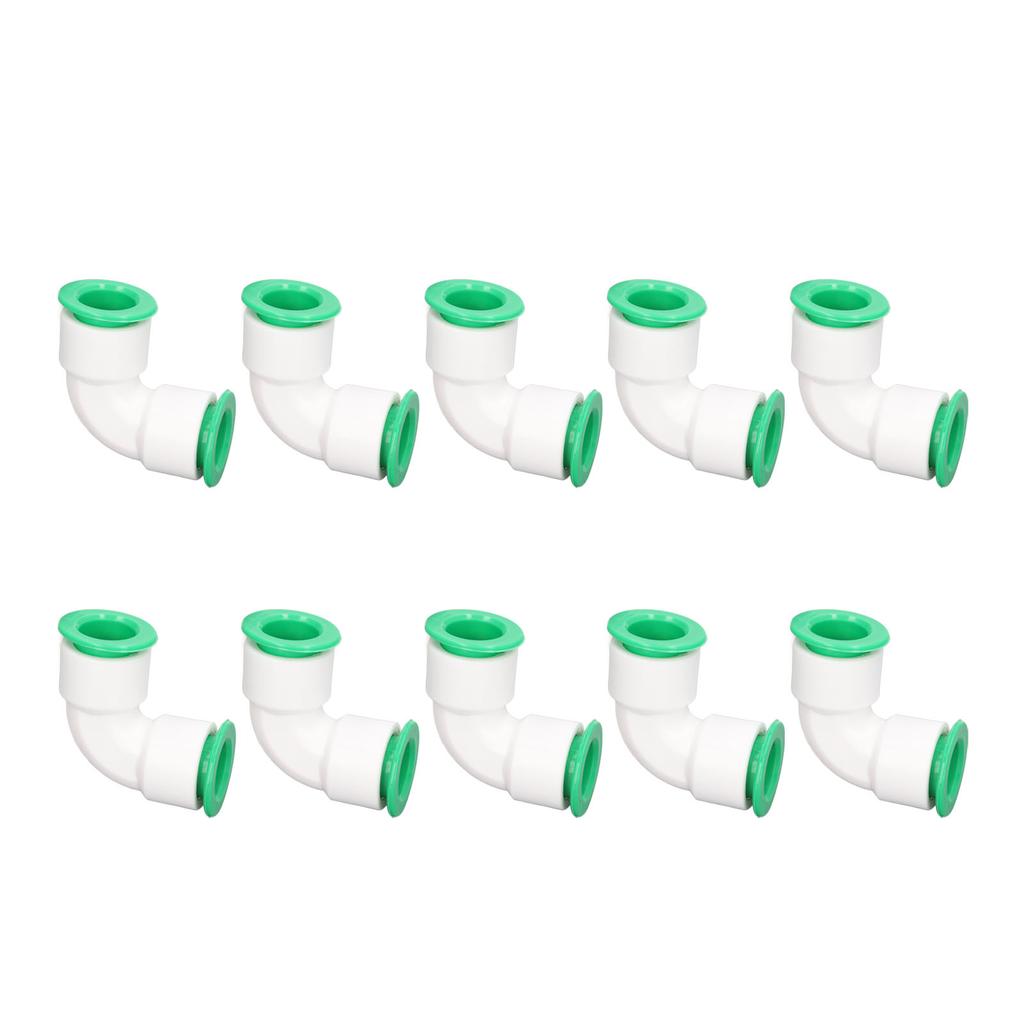 10Pcs Elbow Connector PPR Hose Pipe Fitting Quick Push Connection Set Kit for Pool 20mm  0.79in