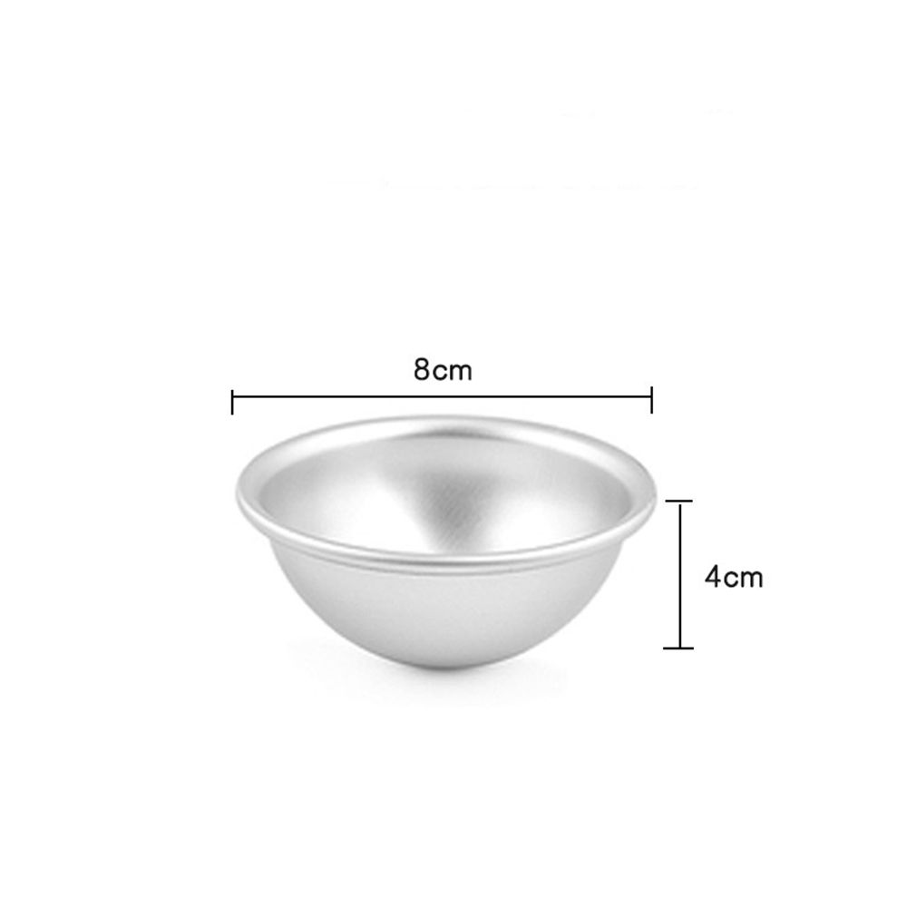 Practical Aluminium Alloy Cake Pastry Mould 3D Aluminum Ball Mochi Mold Snowball Half Round Daifuku Dessert Bomb Mold