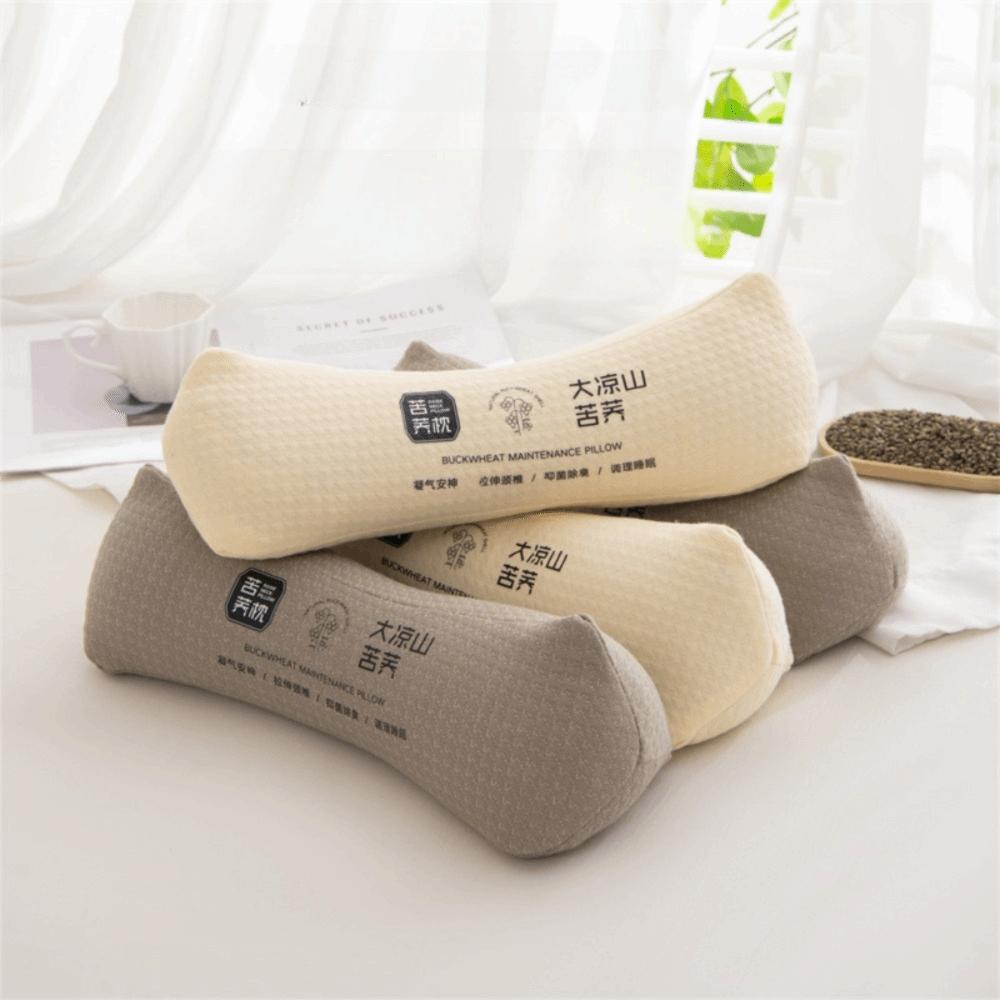 Breathable Buckwheat Husk Cervical Pillow Triangular/Cylindrical Sleep Pillow Adult