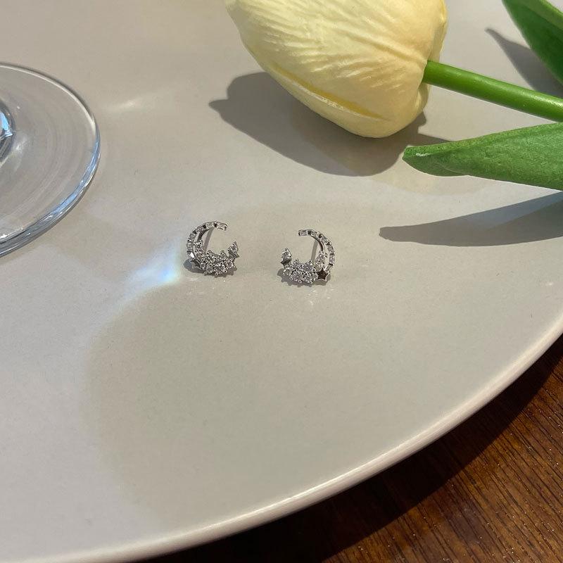 Серьги Starry Star Moon, супер фея, темперамент, серьги Flash Diamond Commuter Temperament, новые трендовые