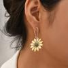 1 пара серег-капель в богемном праздничном стиле, легкие серьги-крючки в стиле ретро с 3D подсолнечником, модные ювелирные изделия, подарок