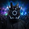 Cyberpunk Helmet Mask Adjustable Resin with LED Lights Lightweight Headgear