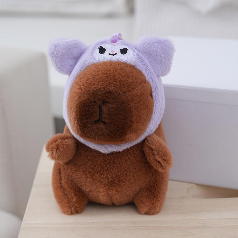 Adorable Capybara Plush Toy Bag Charm Soft Stuffed Animal Doll With Cute Design