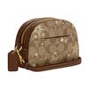 Coach Serena 17 Star Snowflake Print Classic Monogram Zip Closure Canvas And Leather Crossbody Bag Small Women Crossbody Bag Khaki Gold CN709-IMWD9