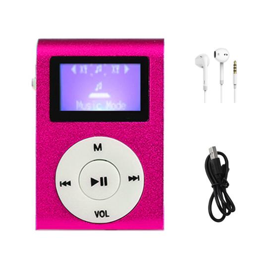 Мини-MP3-плеер с ЖК-экраном Поддержка TF-карты Мини-клип для бега Расслабляющая спортивная музыка Walkman для ежедневного использования