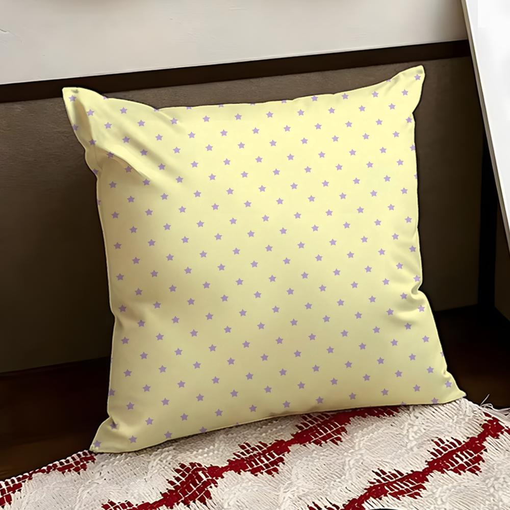 Glittery Star Background Cushion Cover Reversible Soft Durable Pillow Cover Home Car MultiScene Use for Daily Comfort