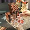 Cosmetic Storage Box Transparent Design Multiple Compartments Large Capacity Makeup Organizer 7 Sections Divided Clear Storage Holder