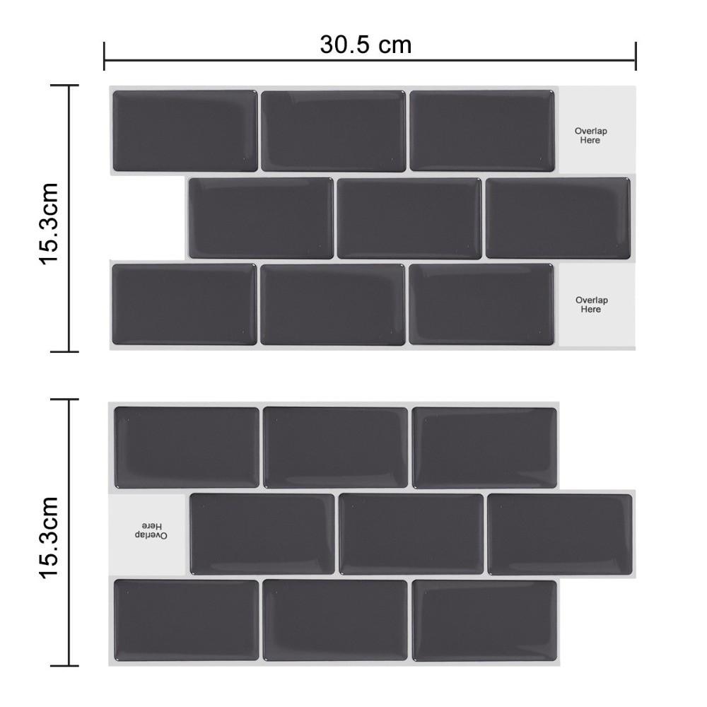 2 шт. Самоклеящиеся кухонные обои Однотонные Маслостойкие Наклейки для плитки в ванной комнате Утолщенные Водонепроницаемые Наклейки для украшения стен