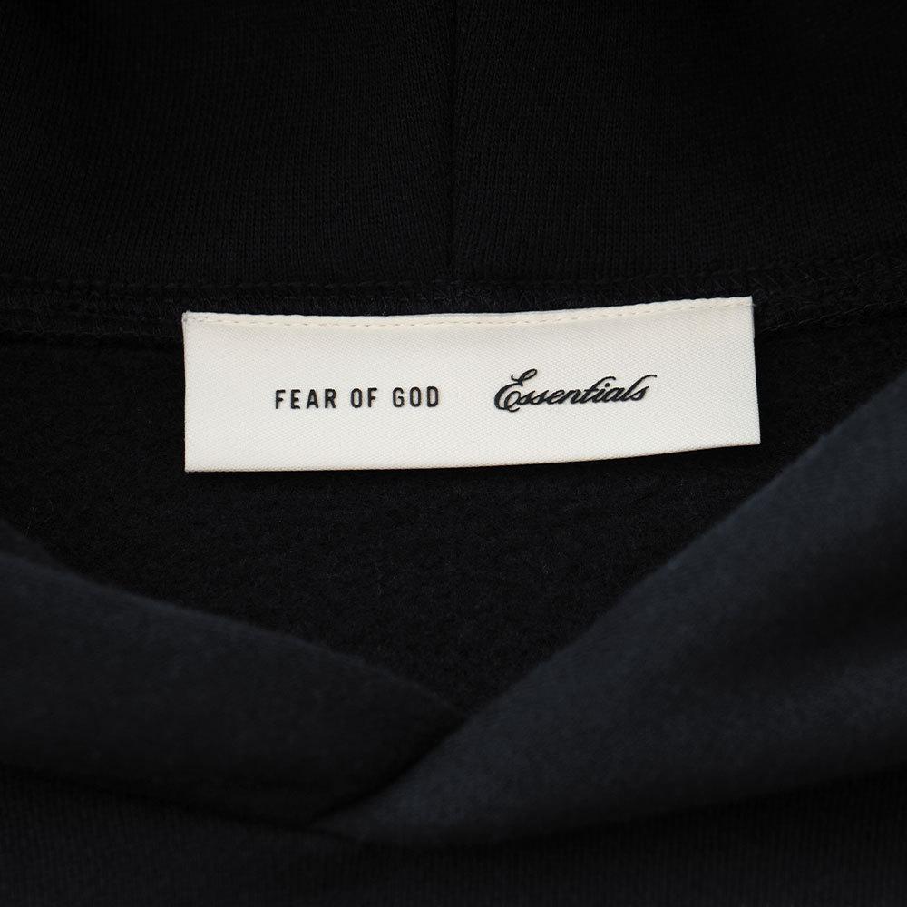Fear of God Essentials Худи в стиле Varsity 90-х Винтажное Черное Унисекс Топы 192AS266991F