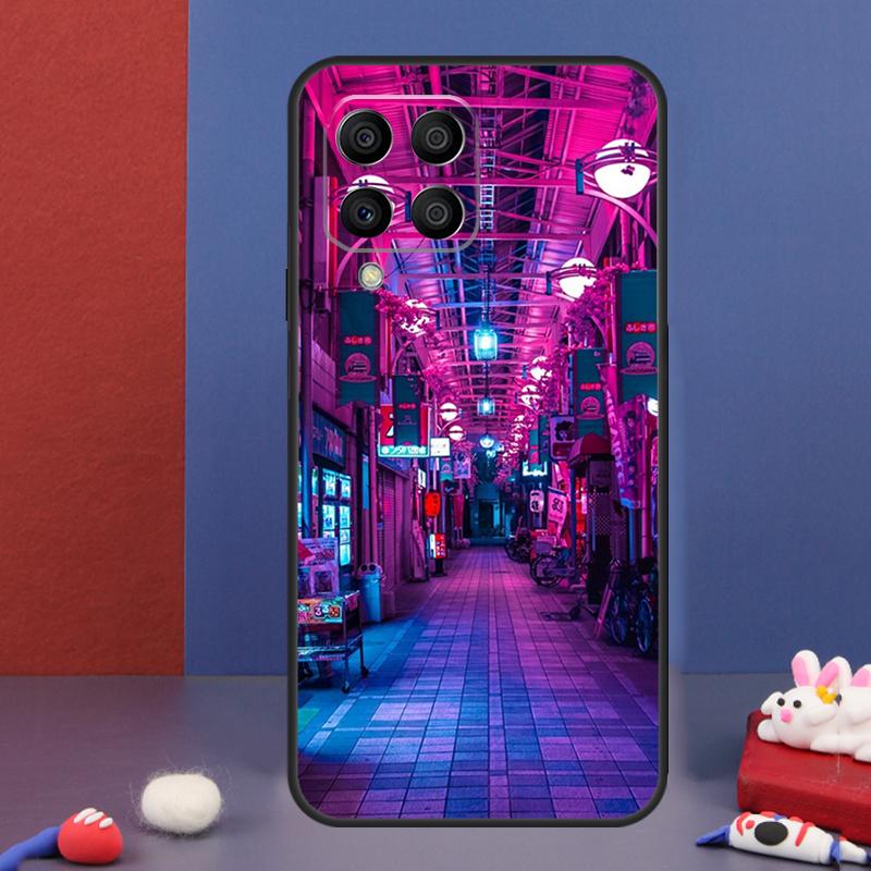 Японская эстетика ночного города Чехол для Samsung Galaxy M13 M53 M06 M16 M31 M11 M35 M55 M15 M56 M36 M12 M32 M52 M14 M34 M54