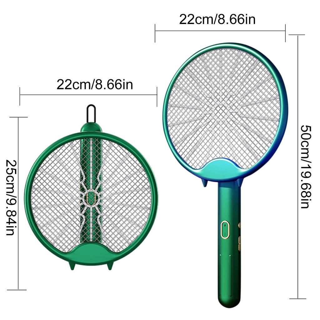 Fly Swatter 2-in-1 Mosquito Racket Insect Killer USB Charging Protective Net Household Supplies for Home Bedroom Living Room