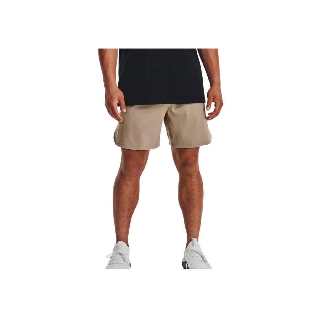 Under Armour Тканые шорты с эластичным поясом и логотипом, мужские брюки, коричневые 1376782-236