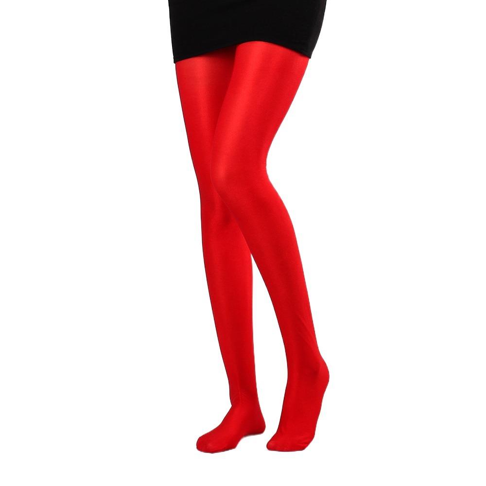 Tummy Control Oil Satin Tights 70D Reflective Satin Stockings Yoga