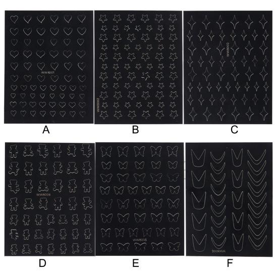 Изысканные наклейки для ногтей со звездами, сказочная мода, долговечность
