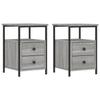 VidaXL Bedside Tables 2 Pcs Sonoma Grey 34x35.5x50cm Engineered Wood 826020