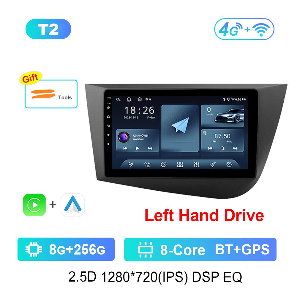 9-дюймовый леворульный GPS-навигатор Android OS для Seat Leon 2 2005 - 2012 4G DSP стерео автомобильное радио мультимедийный плеер WiFi BT