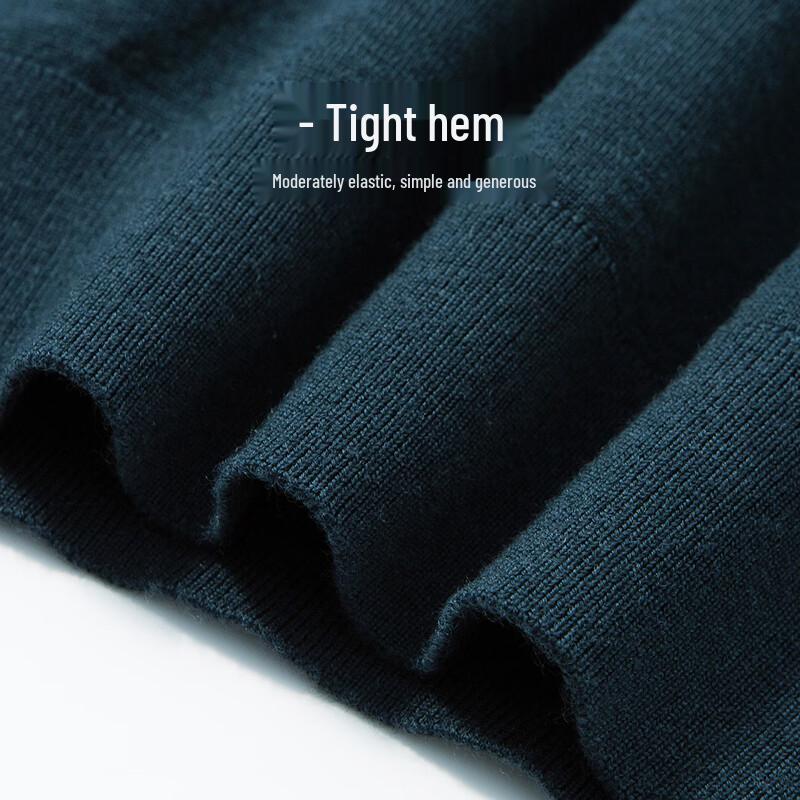 Hodo Men's 100% Wool Machine Washable Polo Sweater