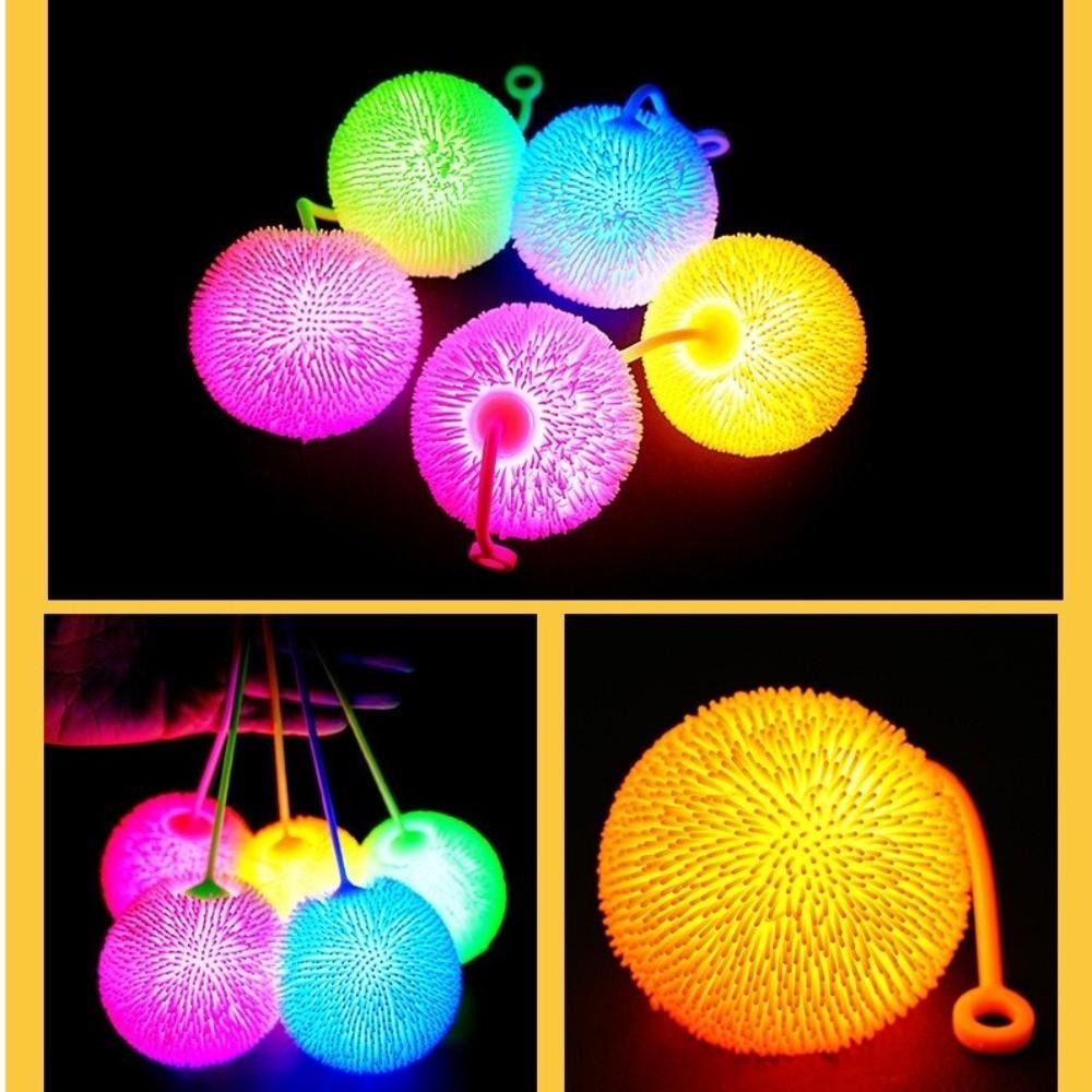 Random Color Spiky Stress Ball Soft Stress Relief Toy Creative Luminous Toy for Kids