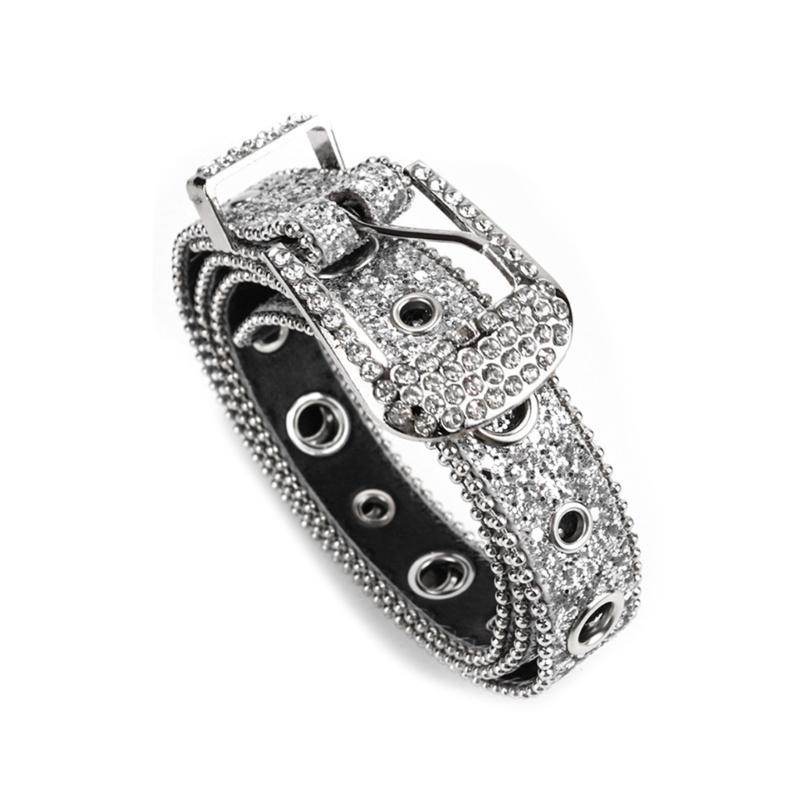 Подростковый пояс с пайетками для джинсов, регулируемый ремень на талию с пряжкой-булавкой, пряжка со стразами, широкий пояс на талию, женский пояс для юбки