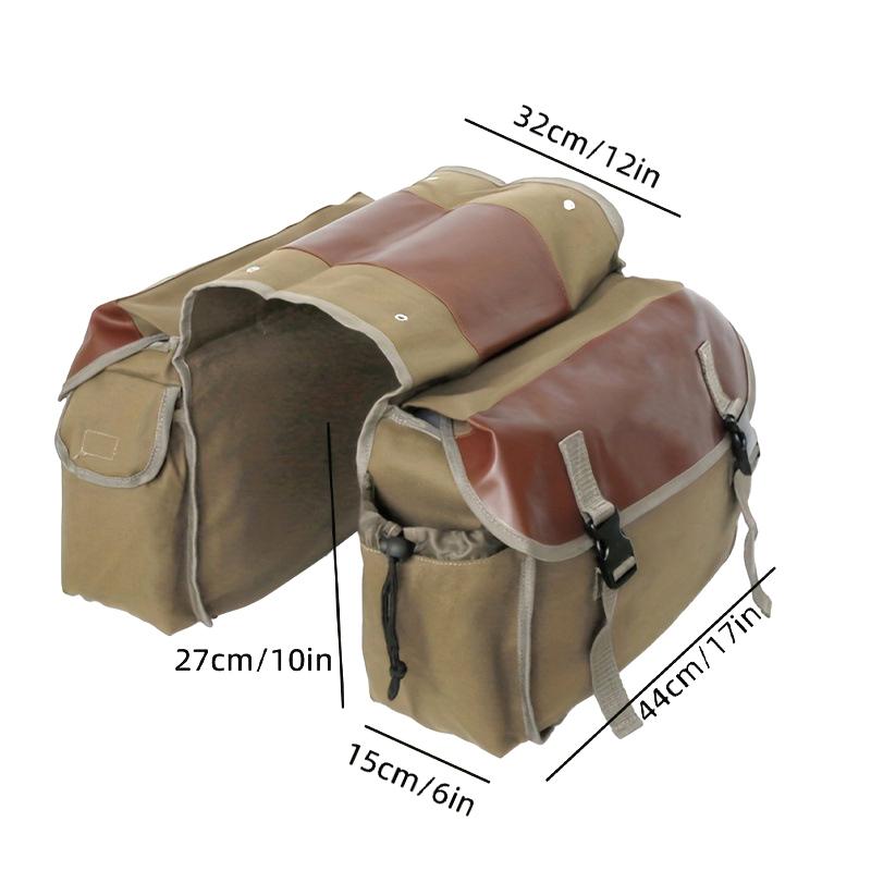 Large-Capacity Waterproof Motorcycle Pannier Bag – Durable Canvas With Tool Compartment