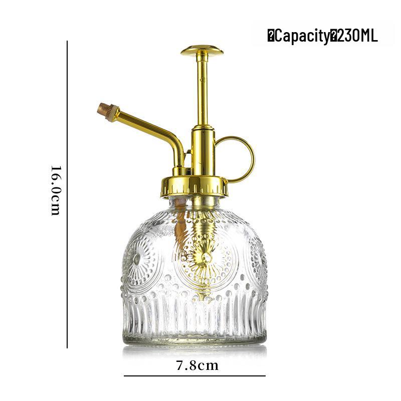 Embossed Glass Watering Sprayer for Home and Garden Decor